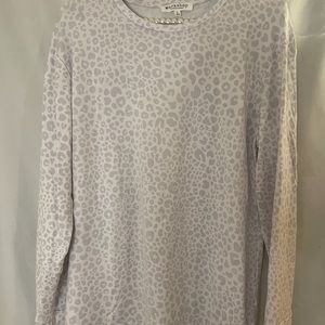 Workshop Animal Print long sleeve tunic size Large